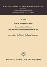 ANWENDUNG DER THEORIE DER FAKTORISIERUNGEN