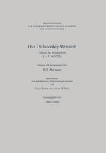 <div class=vernacular lang="ger">Минея Дубровского : Наборное издание рукописи F. п. I 36 (РНБ).</div>
Das Dubrovskij-Menäum : Edition der Handschrift F. II. I 36 (RNB)