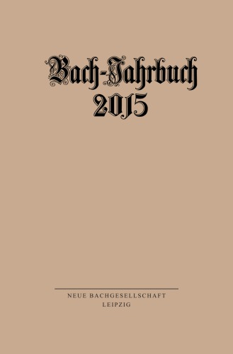 Bach-Jahrbuch 2015