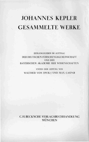 Gesammelte Werke. Bd. 1 : Mysterium cosmographicum de stella nova