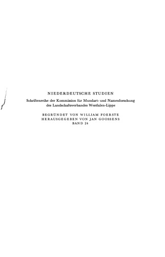 Wortgeographische und etymologische Untersuchungen zur Terminologie des Ackerwagens : Wagenarme und Langbaum im Westniederdeutschen