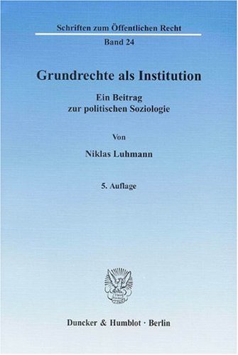 Grundrechte Als Institution