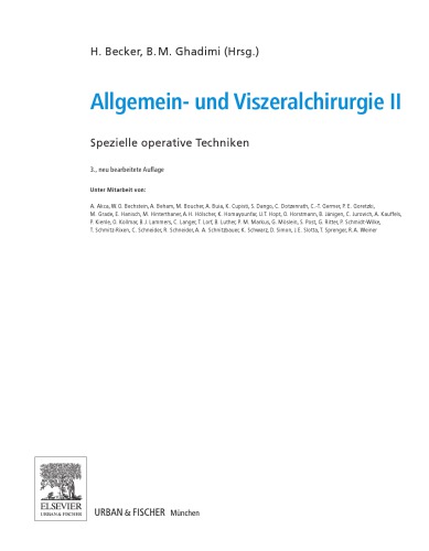 Allgemein- Und Viszeralchirurgie II - Spezielle Operative Techniken