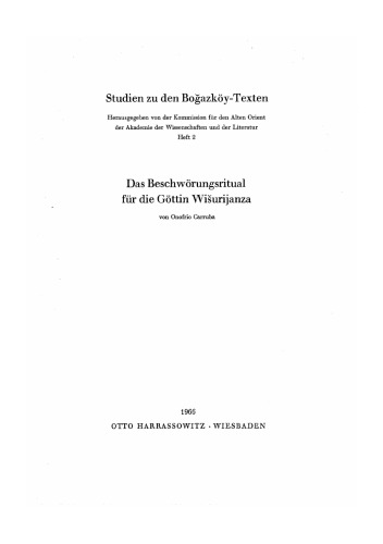 Das Beschwörungsritual für die Göttin Wišurijanza