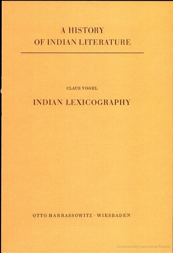 Indian lexicography