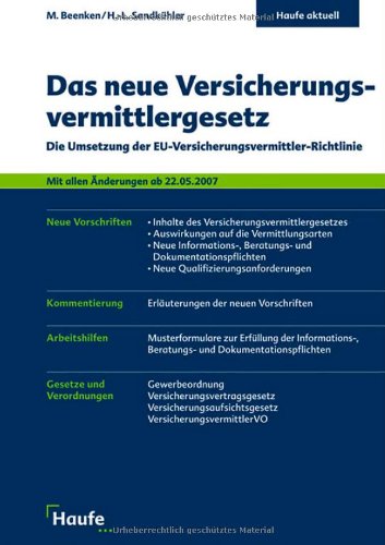 Das neue Versicherungsvermittlergesetz