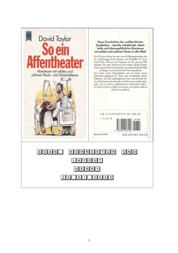 So ein Affentheater Abenteuer mit wilden u. zahmen Raub- u. Streicheltieren