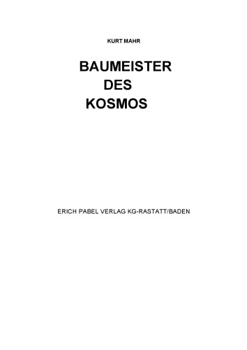 Baumeister des Kosmos