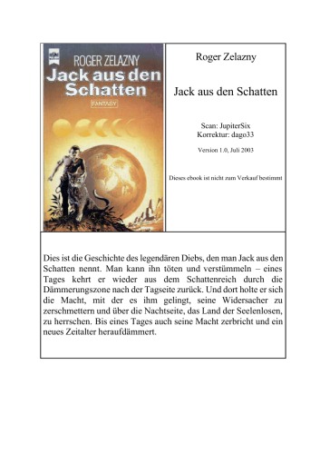 Jack aus den Schatten Fantasy-Roman