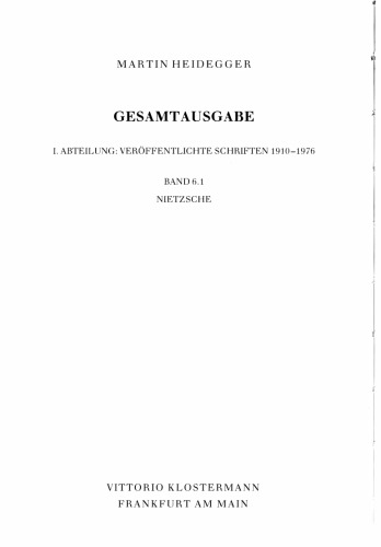 Gesamtausgabe, Abteilung I