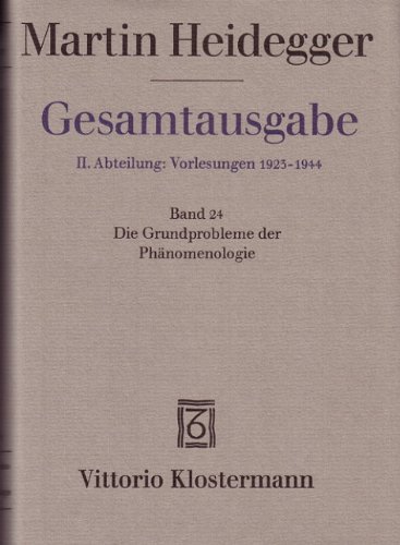 Martin Heidegger, Gesamtausgabe. II. Abteilung