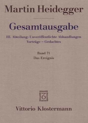 Martin Heidegger, Gesamtausgabe. III. Abteilung