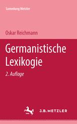 Germanistische Lexikologie Sammlung Metzler, 82