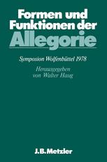 Formen und Funktionen der Allegorie DFG-Symposion 1978