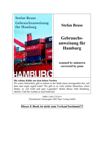 Gebrauchsanweisung Für Hamburg