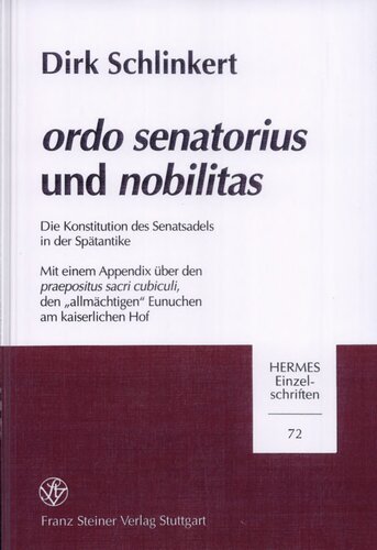 Ordo Senatorius' Und 'Nobilitas'