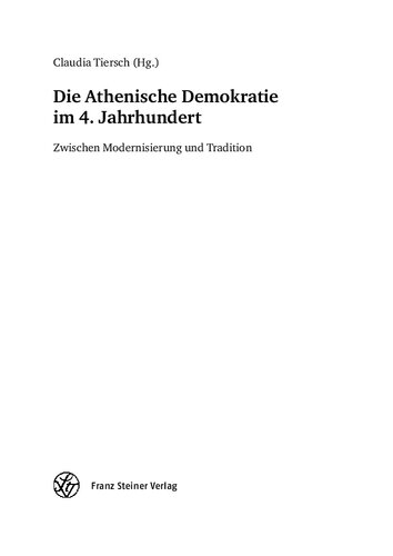 Die Athenische Demokratie Im 4. Jahrhundert