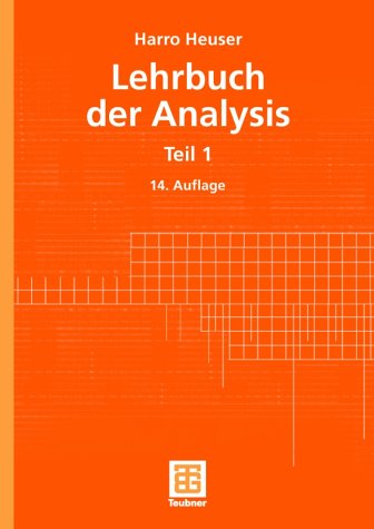 Lehrbuch Der Analysis 1