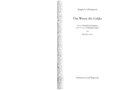 Das Wesen des Geldes