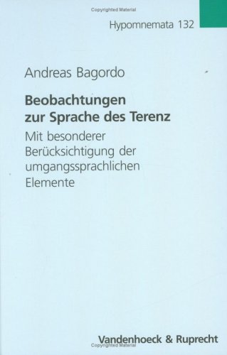 Beobachtungen Zur Sprache Des Terenz