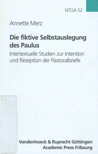 Die Fiktive Selbstauslegung Des Paulus