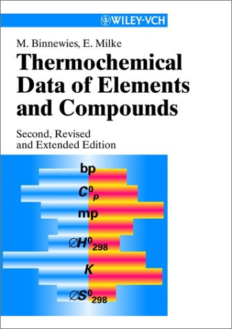 Thermochemical Data Of Elements And Compounds