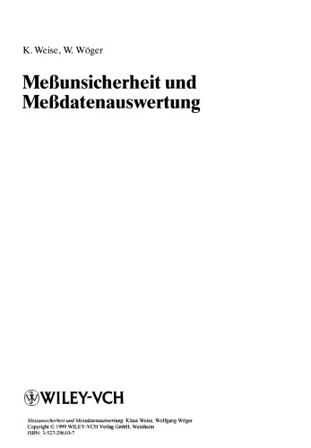 Meßunsicherheit und Meßdatenauswertung