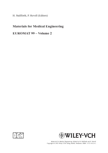 Materials for medical engineering