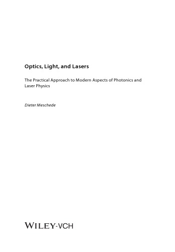 Optics, Light and Lasers