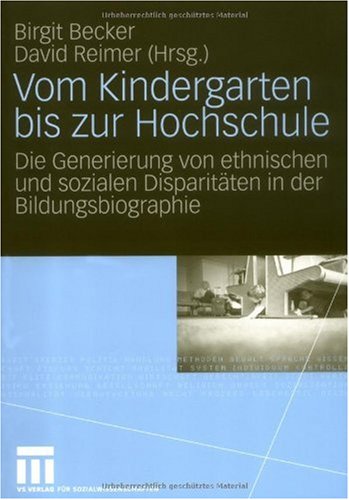 Vom Kindergarten Bis Zur Hochschule