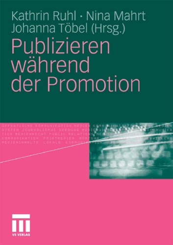 Publizieren Wahrend Der Promotion