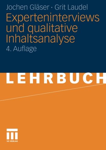 Experteninterviews Und Qualitative Inhaltsanalyse