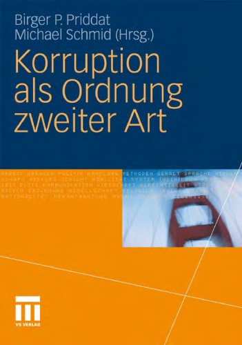 Korruption ALS Ordnung Zweiter Art