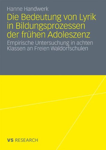 Die Bedeutung Von Lyrik in Bildungsprozessen Der Fruhen Adoleszenz