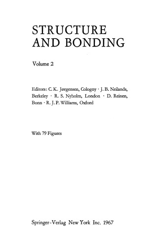 Structure and Bonding, Volume 2