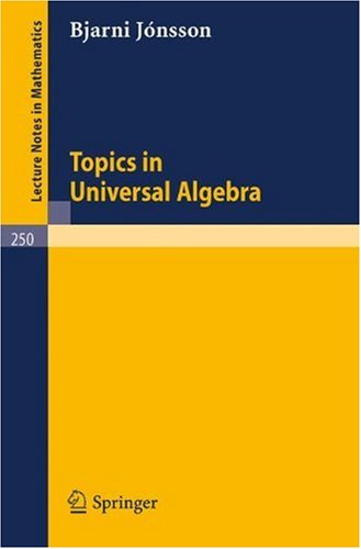 Topics In Universal Algebra