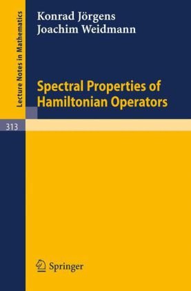 Spectral Properties of Hamiltonian Operators