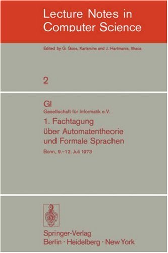 1. Fachtagung über Automatentheorie und Formale Sprachen