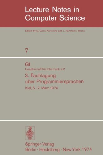 GI - 3. Fachtagung Ber Programmiersprachen