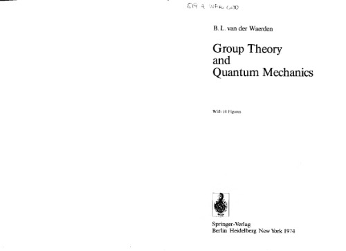 Group Theory And Quantum Mechanics