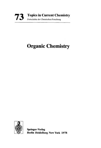 Topics in Current Chemistry, Volume 73