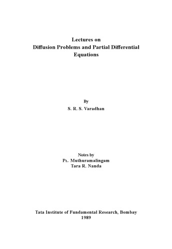 Lectures on Diffusion Problems and Partial Differential Equations