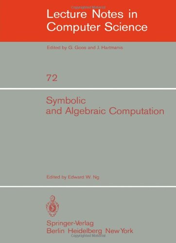 Symbolic and Algebraic Computation