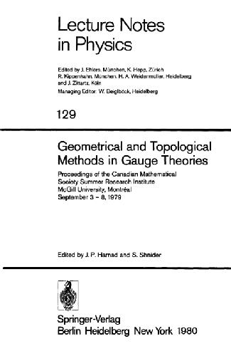 Geometrical and Topological Methods in Gauge Theories