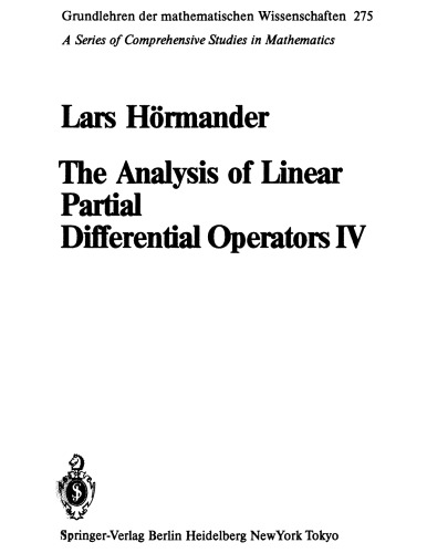 The Analysis of Linear Partial Differential Operators I