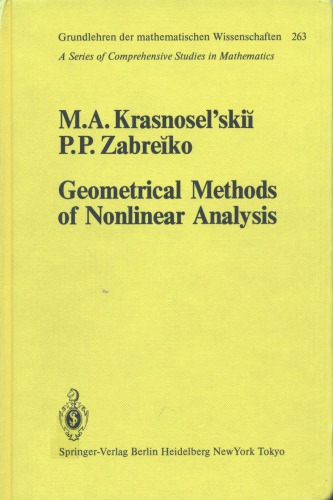 Geometrical Methods Of Nonlinear Analysis