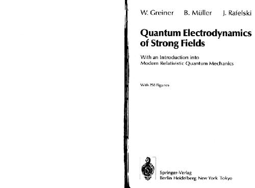 Quantum Electrodynamics of Strong Fields