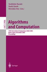 Algorithms and Computation.
