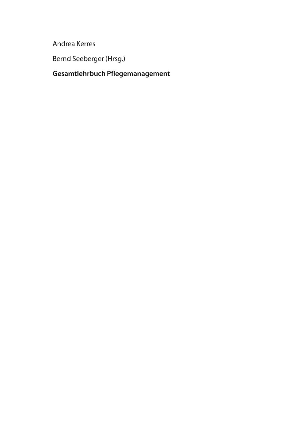 Gesamtlehrbuch Pflegemanagement