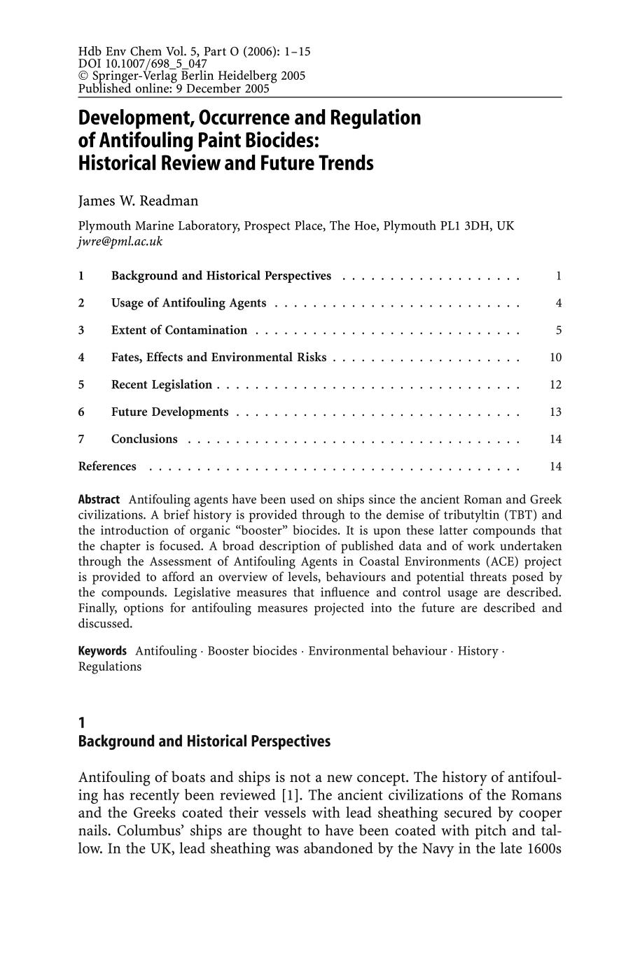 Antifouling Paint Biocides